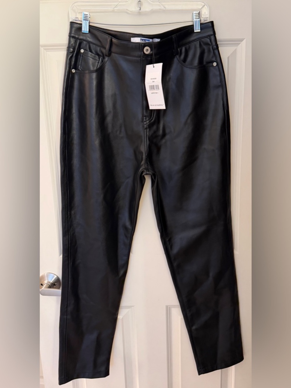 Boa. Because of Alice Faux “Leather Mon Trouser” High Waisted Straight Leg, L - Picture 3 of 12
